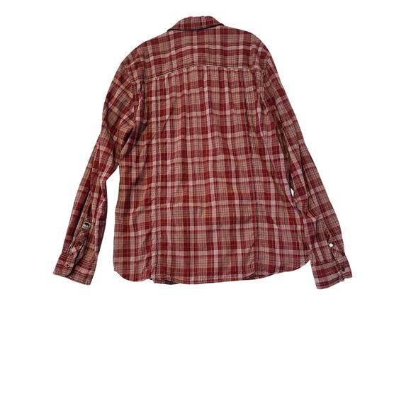 Buffalo DAVID BITTON Shirt Men's Size XL Button Down Red Plaid Western Cotton - Picture 2 of 8